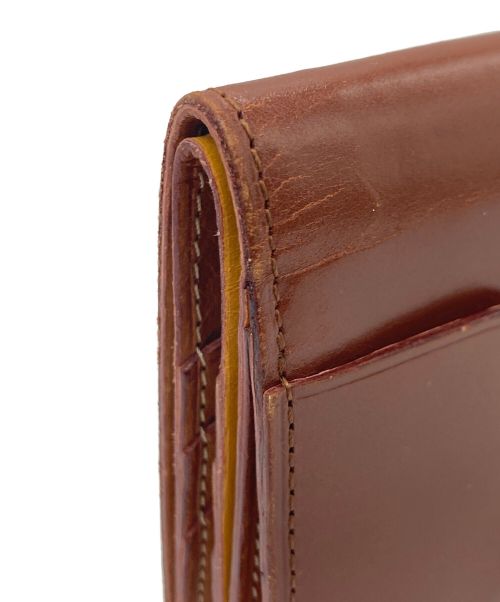 GANZO（ガンゾ）GANZO (ガンゾ) THIN BRIDLE/シンブライドル 2つ折り財布 ブラウンの古着・服飾アイテム