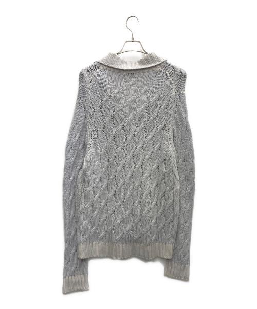 Cruciani（クルチアーニ）Cruciani (クルチアーニ) カシミヤケーブルニットカーディガン グレー サイズ:SIZE 52の古着・服飾アイテム