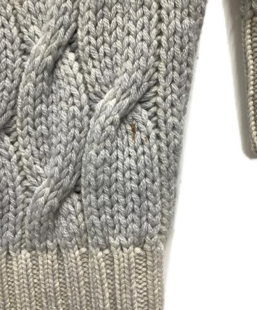 Cruciani（クルチアーニ）Cruciani (クルチアーニ) カシミヤケーブルニットカーディガン グレー サイズ:SIZE 52の古着・服飾アイテム