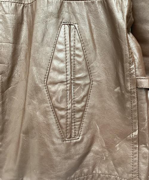 -（-）- (-) レザージャケット TALONジップ/デカ五角形/60S～/VINTAGE ブラウン サイズ:SIZE L(42)の古着・服飾アイテム