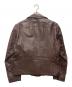 - (-) レザージャケット TALONジップ/デカ五角形/60S～/VINTAGE ブラウン サイズ:SIZE L(42)：6000円