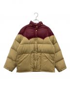 WILLIAM BARRYウィリアムバリー）の古着「ダウンジャケット 70S～/VINTAGE/古着」｜レッド×ベージュ