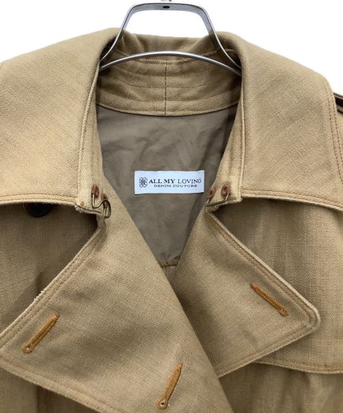 ALL MY LOVING（-）ALL MY LOVING (-) トレンチコート ベージュ サイズ:Lの古着・服飾アイテム