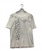 WTAPSダブルタップス）の古着「プリントTシャツ ファイヤーパターン」｜ホワイト