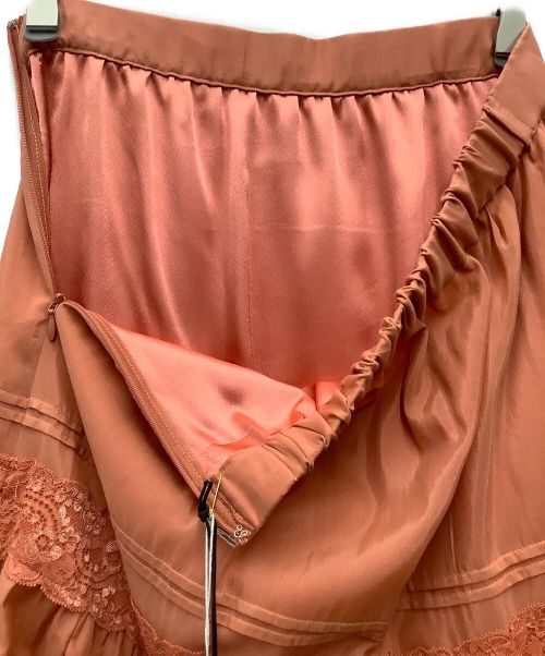 GRACE CONTINENTAL（（グレースコンチネンタル）GRACE CONTINENTAL (グレースコンチネンタル) イレヘムレーススカート オレンジ サイズ:SIZE S (36) 未使用品の古着・服飾アイテム