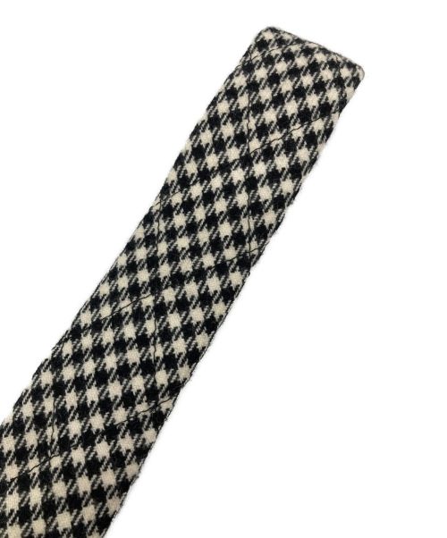 MONCLER（モンクレール）MONCLER (モンクレール) ガム・ブルー ハウンドトゥース ベージュ×ブラック サイズ:Freeの古着・服飾アイテム