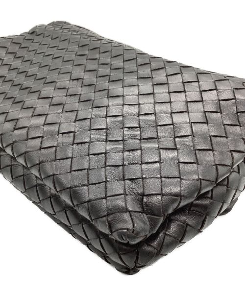 BOTTEGA VENETA（ボッテガベネタ）BOTTEGA VENETA (ボッテガベネタ) フラップショルダーバッグ ブラックの古着・服飾アイテム