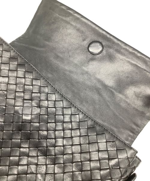 BOTTEGA VENETA（ボッテガベネタ）BOTTEGA VENETA (ボッテガベネタ) フラップショルダーバッグ ブラックの古着・服飾アイテム