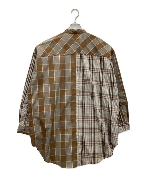 ENDRECHERI（エンドリケリー）ENDRECHERI (エンドリケリー) ZOZO (ゾゾ) ロングシャツ ブラウン×ベージュ サイズ:Freeの古着・服飾アイテム