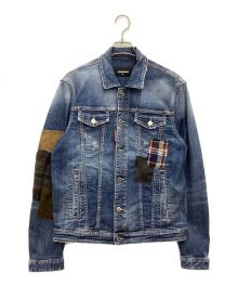 DSQUARED2（ディースクエアード）の古着「21SS　パッチワークデニムジャケット　」｜インディゴ