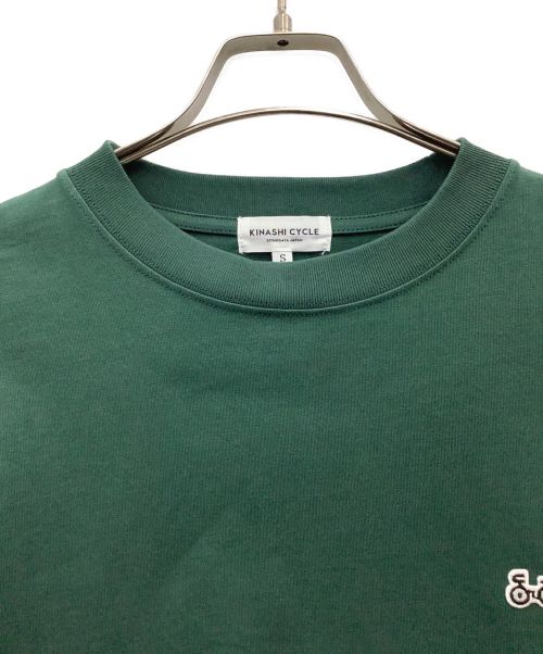 木梨サイクル（キナシサイクル）木梨サイクル (キナシサイクル) ロングカットソー　ワンポイント グリーン サイズ:SIZE Sの古着・服飾アイテム