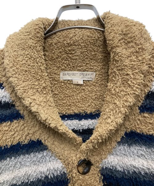 barefoot dreams（ベアフットドリームス）BAREFOOT DREAMS (ベアフットドリームス) カーディガン ベージュ×ネイビー サイズ:Sの古着・服飾アイテム