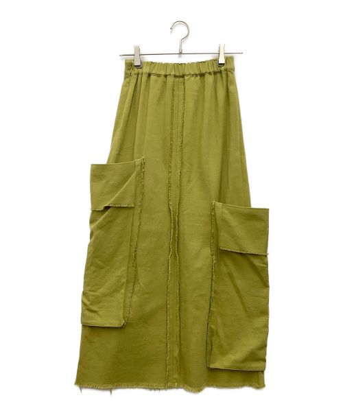 Ameri（アメリ）Ameri (アメリ) 20SS VINTAGE LIKE COTTON SKIRT 黄緑 サイズ:Sの古着・服飾アイテム