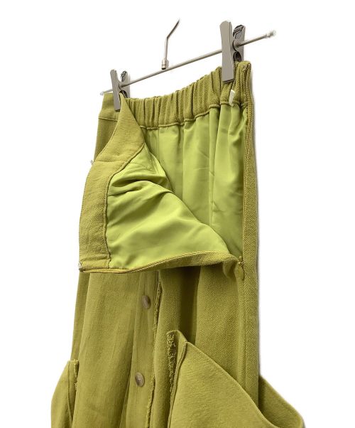 Ameri（アメリ）Ameri (アメリ) 20SS VINTAGE LIKE COTTON SKIRT 黄緑 サイズ:Sの古着・服飾アイテム