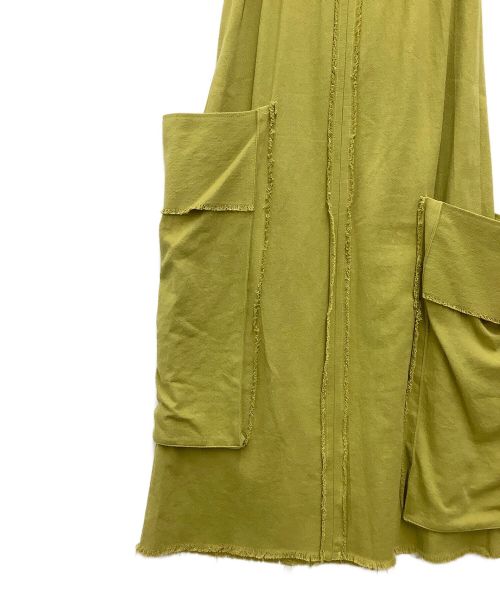 Ameri（アメリ）Ameri (アメリ) 20SS VINTAGE LIKE COTTON SKIRT 黄緑 サイズ:Sの古着・服飾アイテム