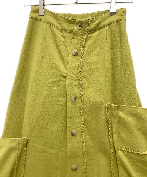 Ameri（アメリ）Ameri (アメリ) 20SS VINTAGE LIKE COTTON SKIRT 黄緑 サイズ:Sの古着・服飾アイテム