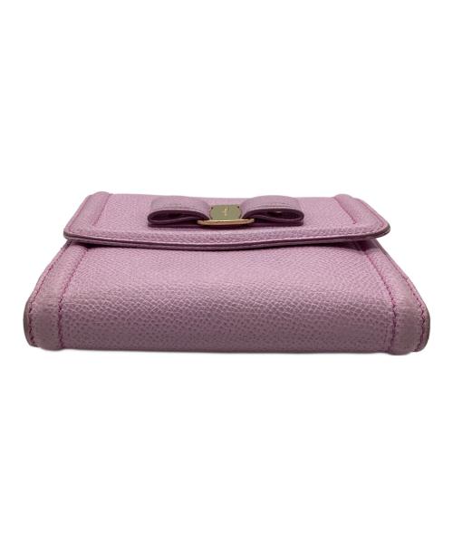 Salvatore Ferragamo（サルヴァトーレ フェラガモ）Salvatore Ferragamo (サルヴァトーレ フェラガモ) 2つ折り財布 パープルの古着・服飾アイテム