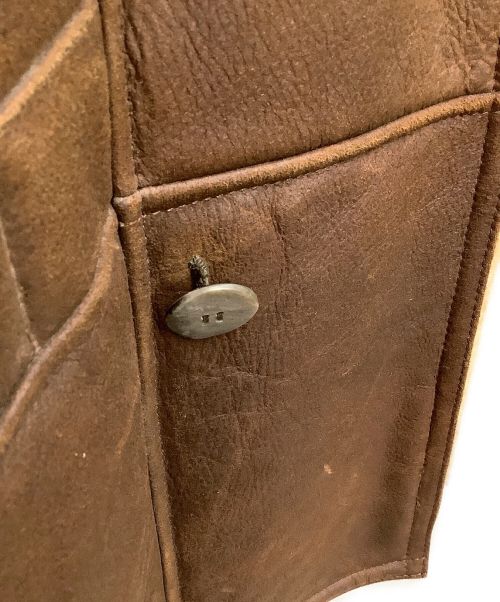 LORDANTHONY（ロードアンソニー）LORDANTHONY (ロードアンソニー) ムートンコート ブラウン サイズ:Mの古着・服飾アイテム