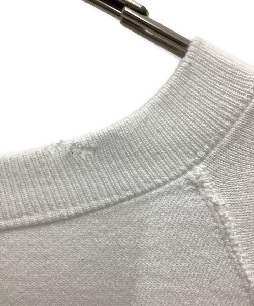 TRAINEBOYS（-）TRAINEBOYS (-) ダメージ加工ドッキングスウェット ホワイト サイズ:Mの古着・服飾アイテム