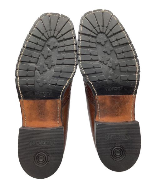 Dr.Scholl's（-）Dr.Scholl's (-) シングルモンクストラップウイングチップシューズ ブラウン サイズ:SIZE 27.5cmの古着・服飾アイテム