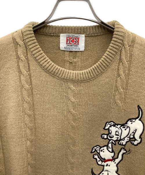 DISNEY（ディズニー）Disney (ディズニー) ニット　101匹わんちゃん/古着 ベージュ サイズ:Mの古着・服飾アイテム