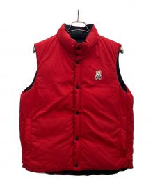 Psycho Bunny（サイコ バニー）の古着「リバーシブルダウンベスト」｜ブラック×レッド