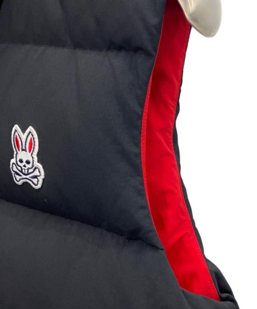Psycho Bunny（サイコ バニー）Psycho Bunny (サイコ バニー) リバーシブルダウンベスト ブラック×レッド サイズ:Mの古着・服飾アイテム