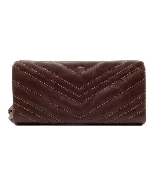 genten（ゲンテン）genten (ゲンテン) フォーリア 長財布 ブラウンの古着・服飾アイテム