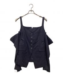 MAISON SPECIAL（メゾンスペシャル）の古着「オフショルジャケット」｜ネイビー