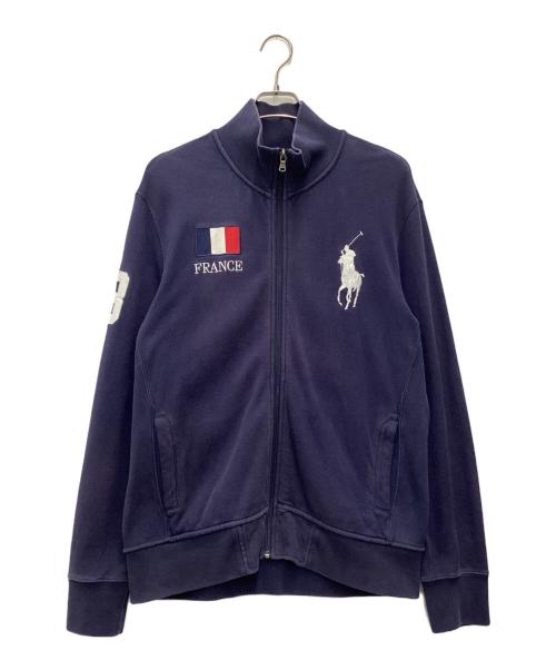POLO RALPH LAUREN（ポロ・ラルフローレン）POLO RALPH LAUREN (ポロ・ラルフローレン) ジップパーカー FRANCE ネイビー サイズ:SIZE LLの古着・服飾アイテム