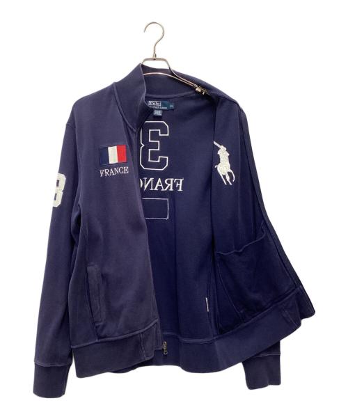 POLO RALPH LAUREN（ポロ・ラルフローレン）POLO RALPH LAUREN (ポロ・ラルフローレン) ジップパーカー FRANCE ネイビー サイズ:SIZE LLの古着・服飾アイテム