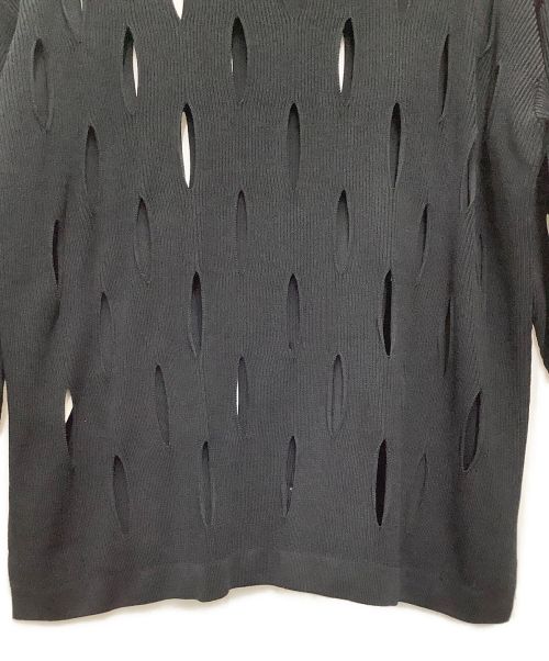 MAISON SPECIAL（メゾンスペシャル）MAISON SPECIAL (メゾンスペシャル) プライムオーバースラッシュニットシャツカーディガン ブラック サイズ:1の古着・服飾アイテム