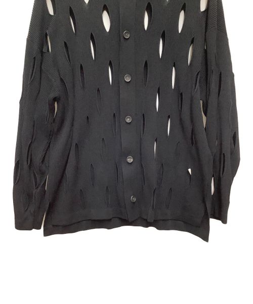 MAISON SPECIAL（メゾンスペシャル）MAISON SPECIAL (メゾンスペシャル) プライムオーバースラッシュニットシャツカーディガン ブラック サイズ:1の古着・服飾アイテム
