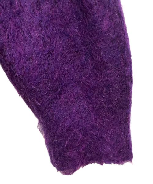 MAISON SPECIAL（メゾンスペシャル）MAISON SPECIAL (メゾンスペシャル) バイカラーグラデーションシャギープライムオーバーVネックモヘヤニットプルオーバー パープル×ブラウン サイズ:SIZE 1の古着・服飾アイテム