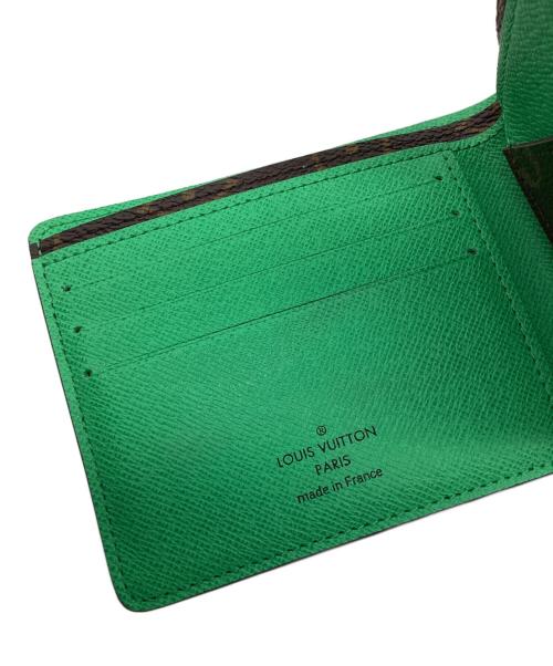 LOUIS VUITTON（ルイ ヴィトン）LOUIS VUITTON (ルイ ヴィトン) ポルトフォイユ ミュルティプル モノグラム マカサー ブラウン×グリーンの古着・服飾アイテム