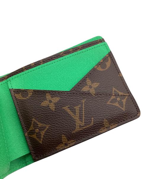 LOUIS VUITTON（ルイ ヴィトン）LOUIS VUITTON (ルイ ヴィトン) ポルトフォイユ ミュルティプル モノグラム マカサー ブラウン×グリーンの古着・服飾アイテム