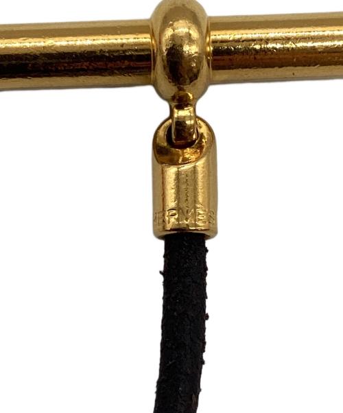 HERMES（エルメス）HERMES (エルメス) ブレスレット ブラック×ゴールドの古着・服飾アイテム