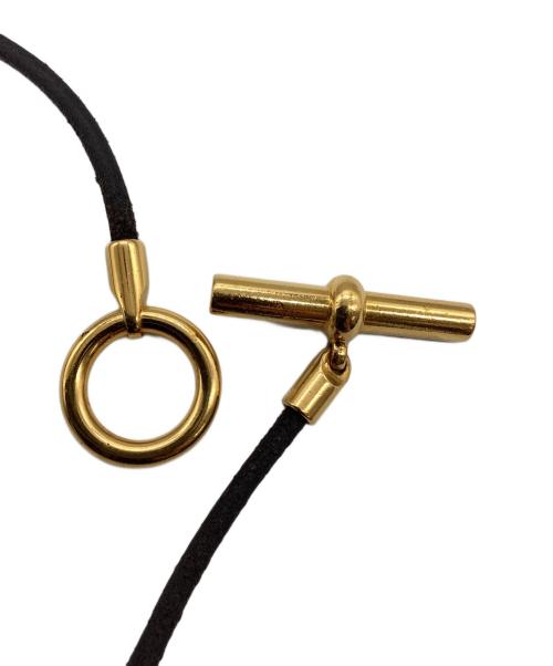 HERMES（エルメス）HERMES (エルメス) ブレスレット ブラック×ゴールドの古着・服飾アイテム