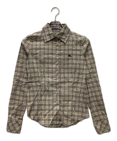 BURBERRY BLUE LABEL（バーバリーロンドンブルーレーベル）BURBERRY BLUE LABEL (バーバリーブルーレーベル) 長袖シャツ ベージュ サイズ:SIZE 38の古着・服飾アイテム