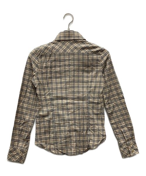 BURBERRY BLUE LABEL（バーバリーロンドンブルーレーベル）BURBERRY BLUE LABEL (バーバリーブルーレーベル) 長袖シャツ ベージュ サイズ:SIZE 38の古着・服飾アイテム