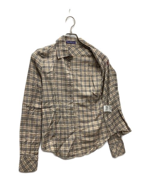 BURBERRY BLUE LABEL（バーバリーロンドンブルーレーベル）BURBERRY BLUE LABEL (バーバリーブルーレーベル) 長袖シャツ ベージュ サイズ:SIZE 38の古着・服飾アイテム