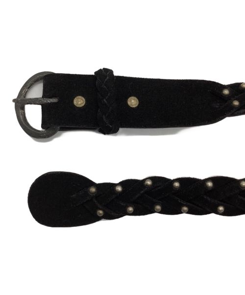 htc（エイチティーシー）HTC (エイチティーシー) スタッズウーブンベルト ブラック サイズ:SIZE 81cm (W32)の古着・服飾アイテム