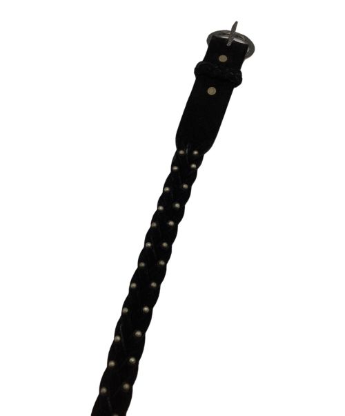 htc（エイチティーシー）HTC (エイチティーシー) スタッズウーブンベルト ブラック サイズ:SIZE 81cm (W32)の古着・服飾アイテム