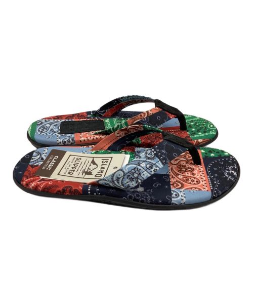 ISLAND SLIPPER（アイランドスリッパ）ISLAND SLIPPER (アイランドスリッパ) BEAMS (ビームス) バンダナサンダル マルチカラー サイズ:SIZE　9 未使用品の古着・服飾アイテム