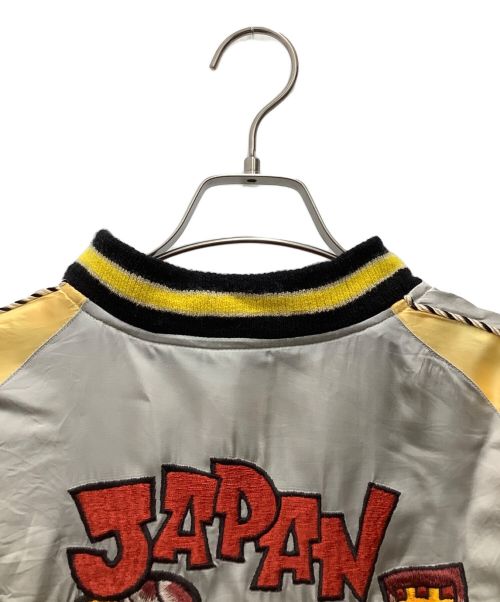 東洋エンタープライズ（トウヨウエンタープライズ）東洋エンタープライズ (トウヨウエンタープライズ) リバーシブルスーベニアジャケット  EAGLE×CATFISH イエロー×グレー サイズ:SIZE 中(M)の古着・服飾アイテム