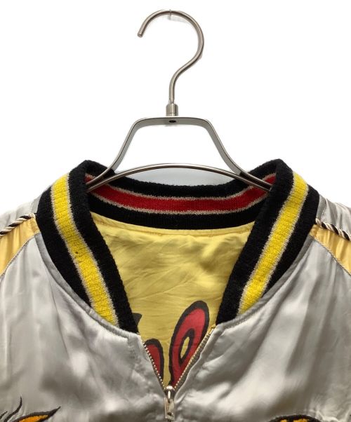 東洋エンタープライズ（トウヨウエンタープライズ）東洋エンタープライズ (トウヨウエンタープライズ) リバーシブルスーベニアジャケット  EAGLE×CATFISH イエロー×グレー サイズ:SIZE 中(M)の古着・服飾アイテム