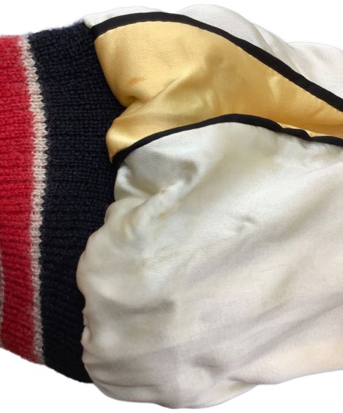 東洋エンタープライズ（トウヨウエンタープライズ）東洋エンタープライズ (トウヨウエンタープライズ) リバーシブルスーベニアジャケット  EAGLE×CATFISH イエロー×グレー サイズ:SIZE 中(M)の古着・服飾アイテム