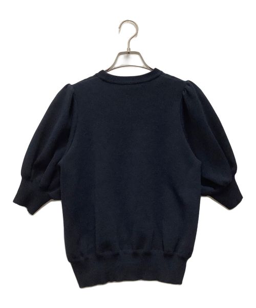 YORI（ヨリ）YORI (ヨリ) コットンパフスリーブニット ネイビー サイズ:SIZE Freeの古着・服飾アイテム