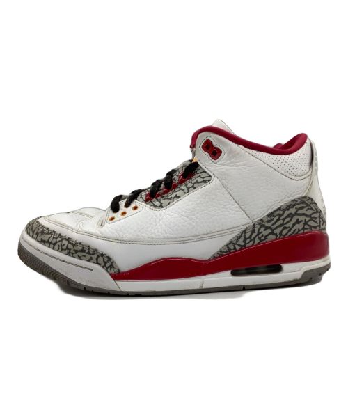 NIKE（ナイキ）NIKE (ナイキ) AIR JORDAN3　Cardinal Red ホワイト×レッド サイズ:SIZE 28cmの古着・服飾アイテム
