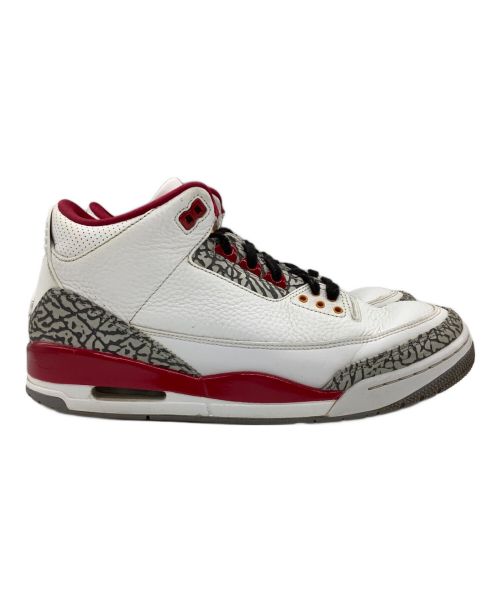NIKE（ナイキ）NIKE (ナイキ) AIR JORDAN3　Cardinal Red ホワイト×レッド サイズ:SIZE 28cmの古着・服飾アイテム